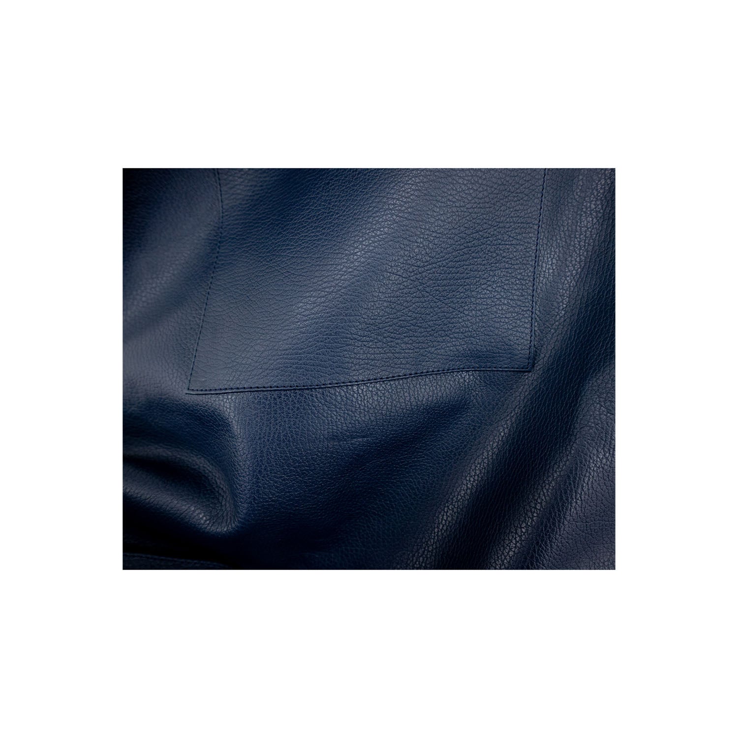 Navy Blue Leather Apron