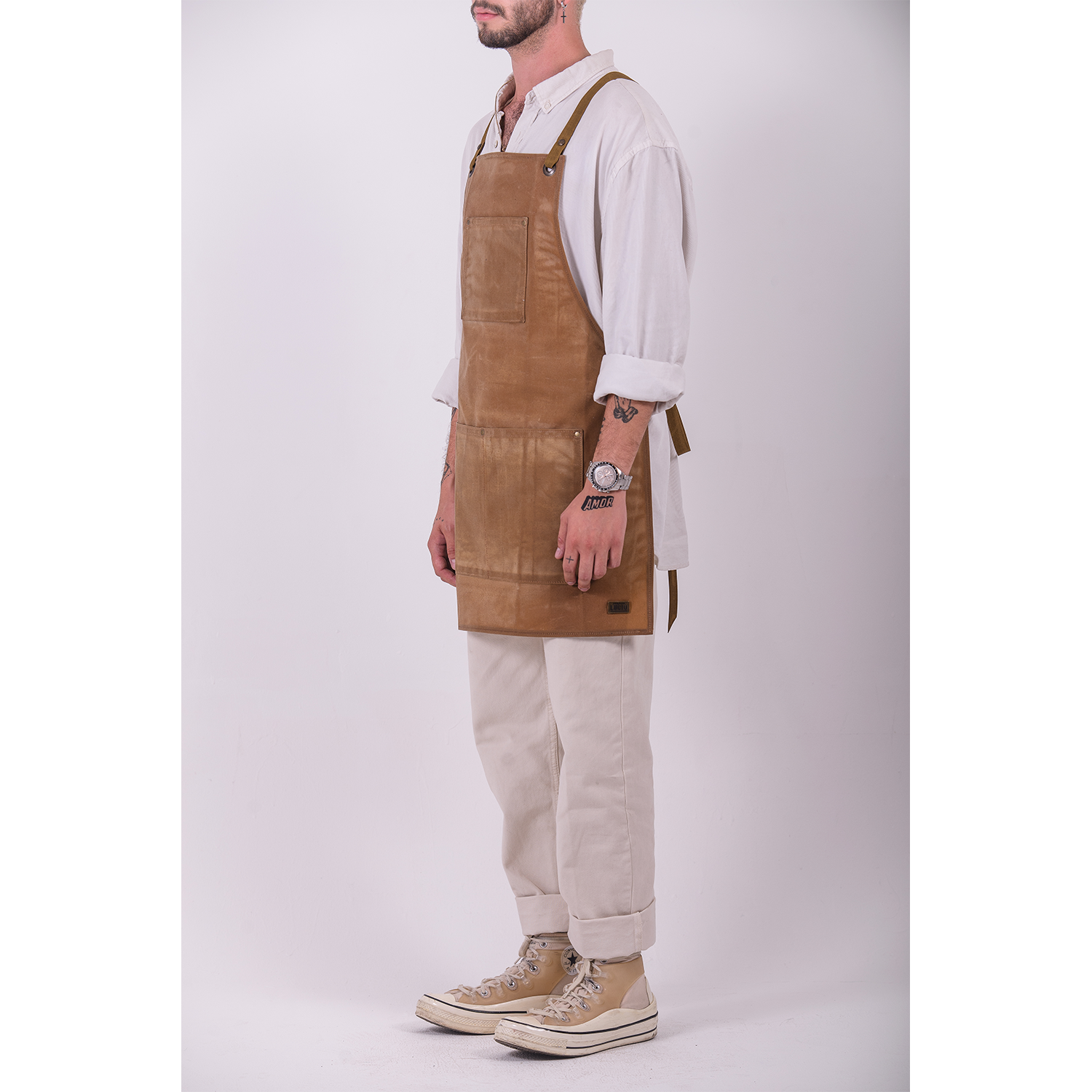 100 % Cotton Fabric Apron "Caramel" 2022 Lucio