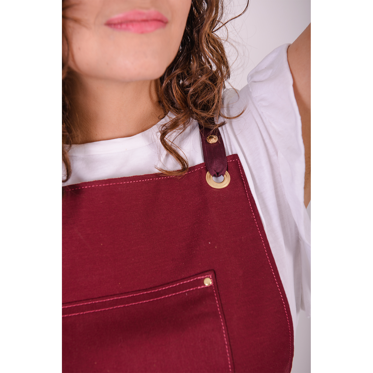 100 % Cotton Fabric Apron "Margot" 2022 Lucio