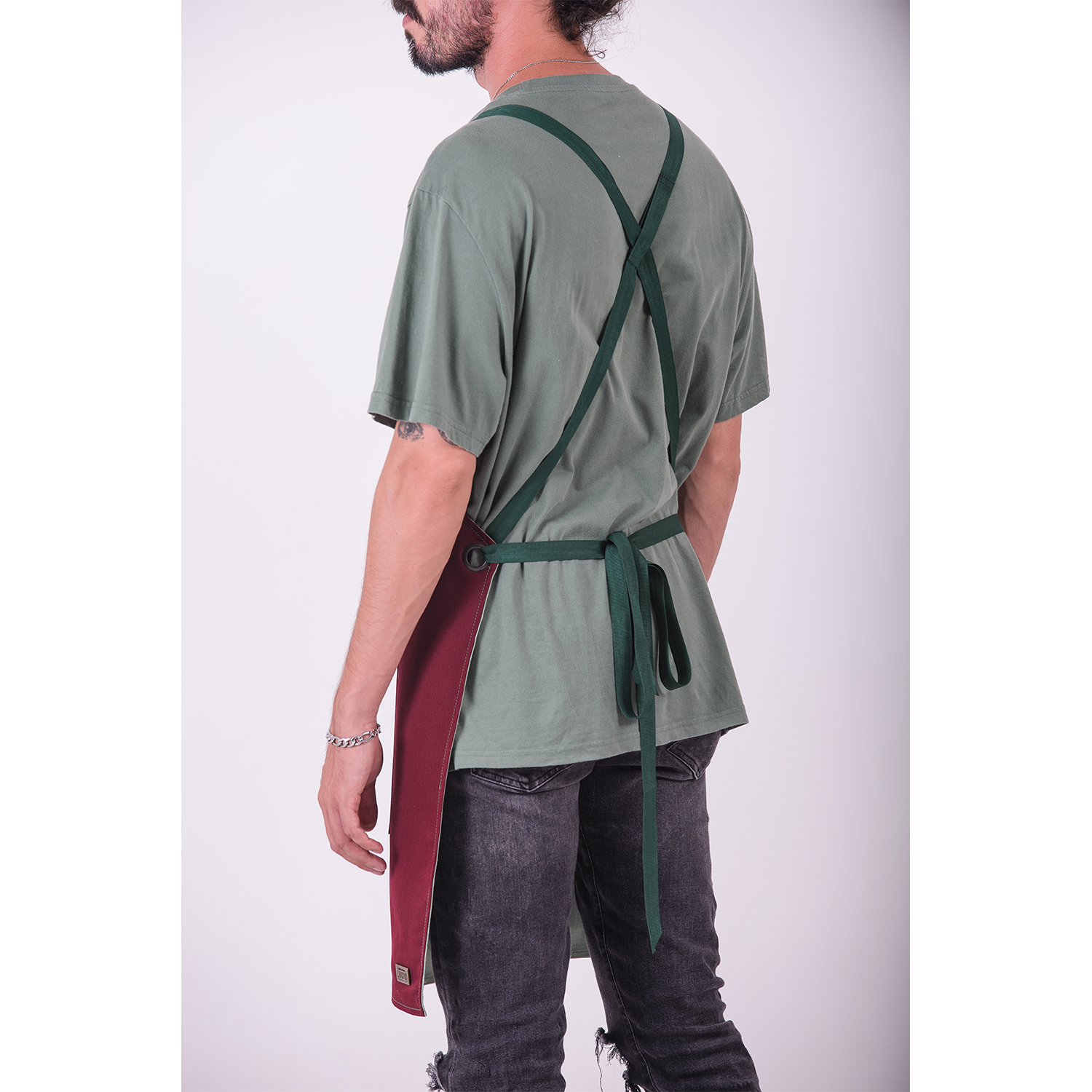 100 % Cotton Fabric Apron "Pistache" 2022 Lucio