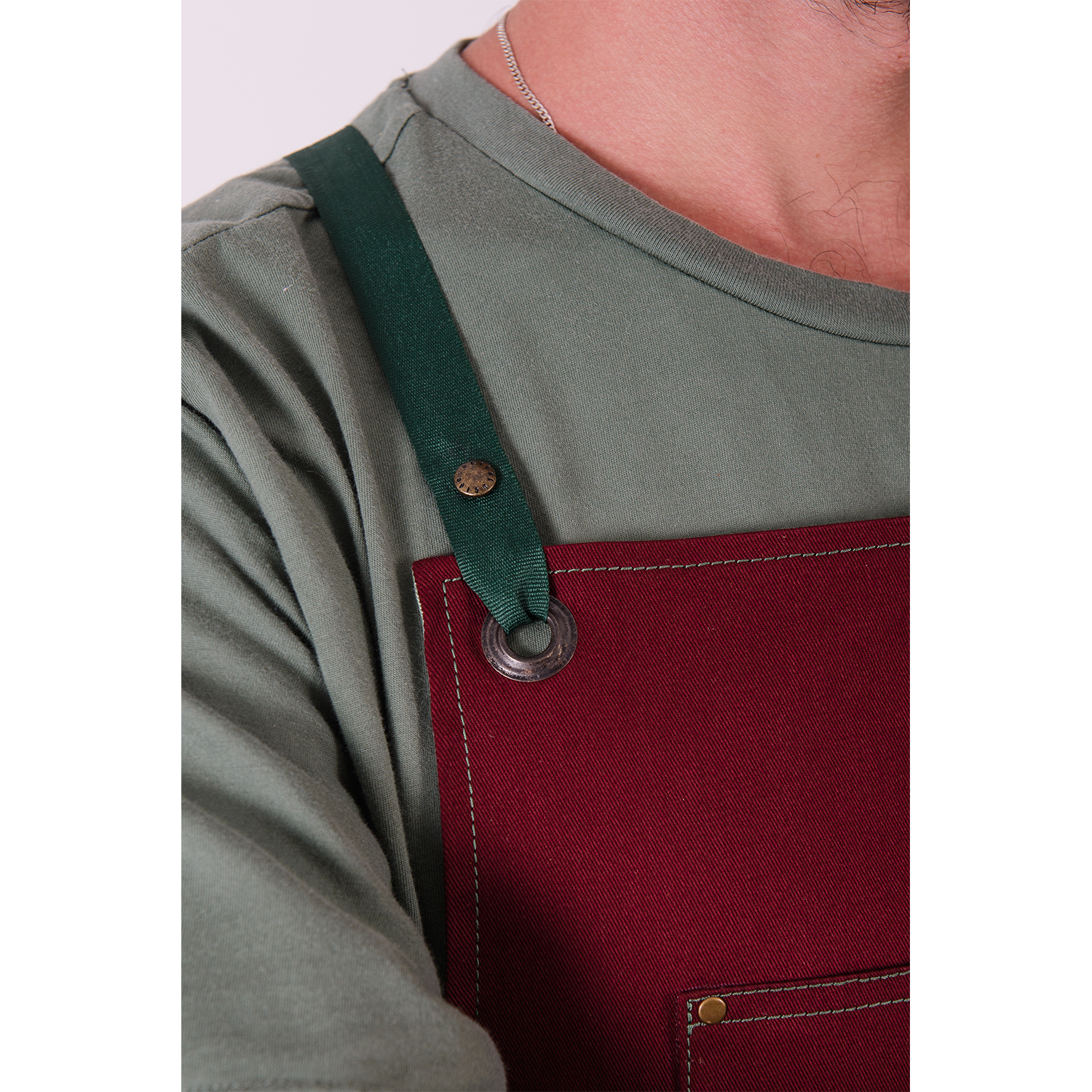 100 % Cotton Fabric Apron "Pistache" 2022 Lucio