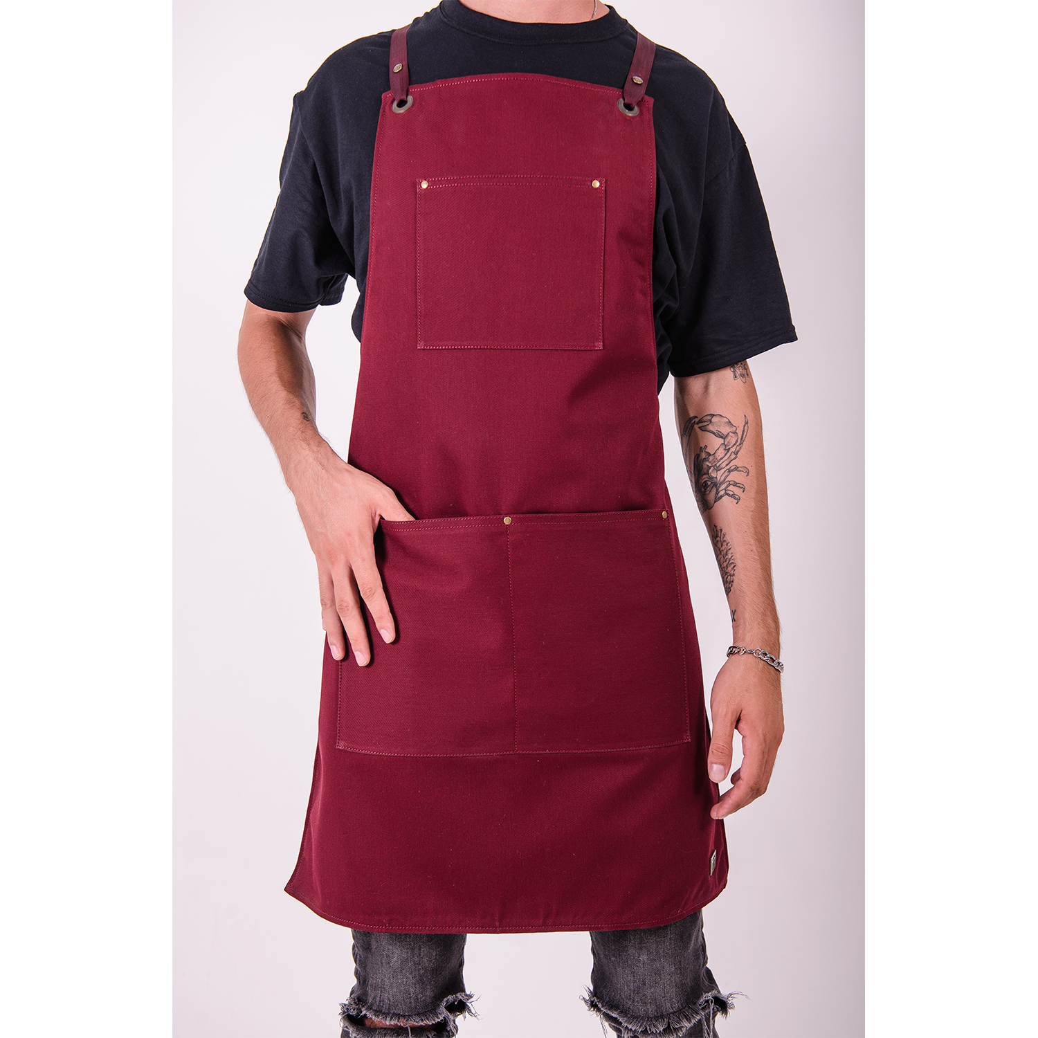 100 % Cotton Fabric Apron "Wine" 2022 Lucio